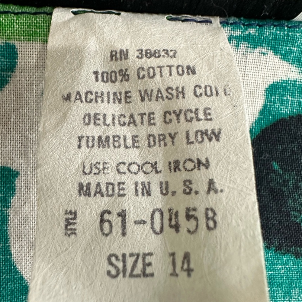 Vintage Melissa Lane Floral Dress 100% Cotton Multicolor Size 14 - Picture 11 of 12